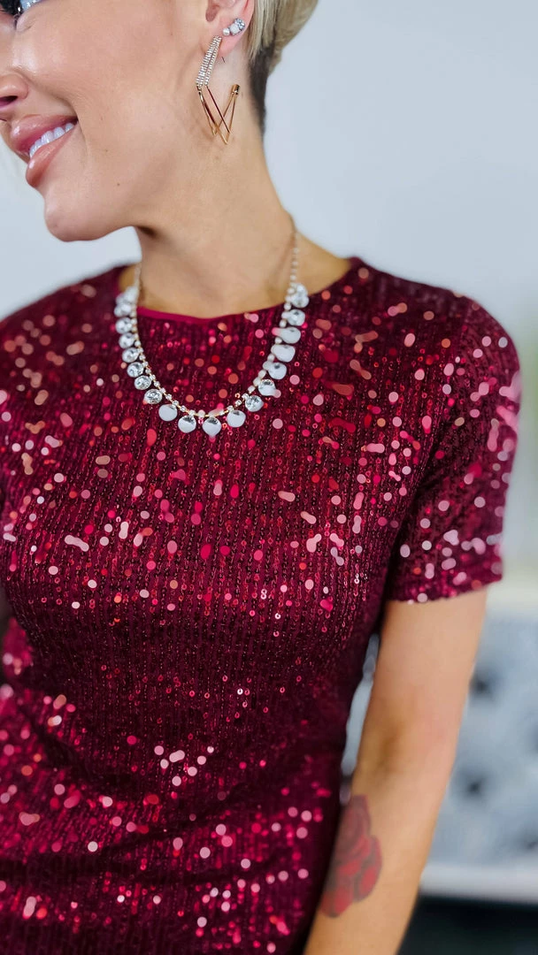 The ZigZag Stripe Wine Power Pose Dress DRESSES