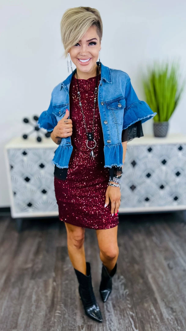 The ZigZag Stripe Wine Power Pose Dress DRESSES