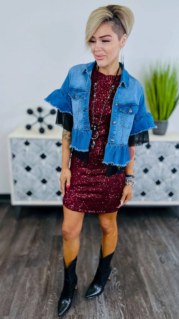 The ZigZag Stripe Wine Power Pose Dress DRESSES