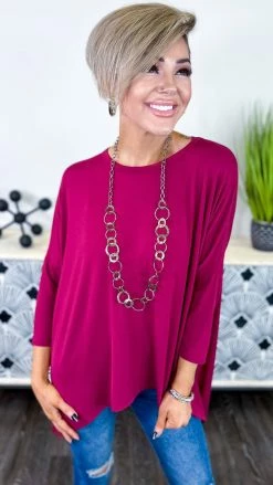 The ZigZag Stripe TOPS & TUNICS Wine Stay Original Top