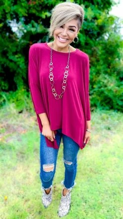 The ZigZag Stripe TOPS & TUNICS Wine Stay Original Top