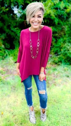 The ZigZag Stripe TOPS & TUNICS Wine Stay Original Top