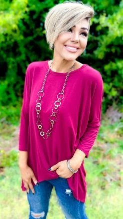 The ZigZag Stripe TOPS & TUNICS Wine Stay Original Top