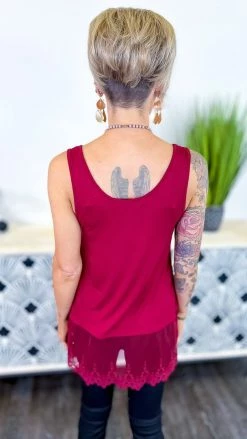 Origami TOPS & TUNICS Wine Total Beauty Tank