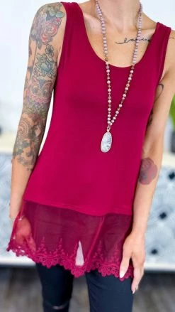 Origami TOPS & TUNICS Wine Total Beauty Tank