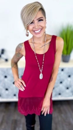 Origami TOPS & TUNICS Wine Total Beauty Tank