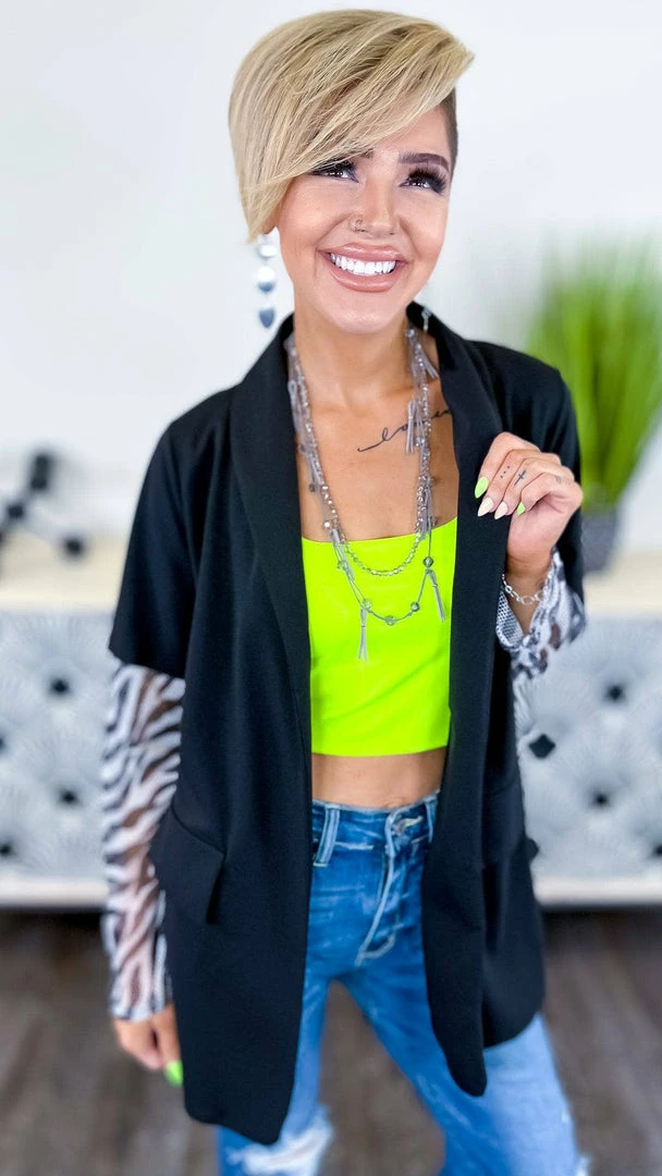 The ZigZag Stripe Yellow Crop Brami