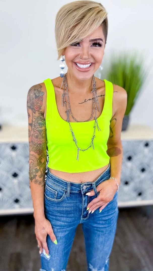 The ZigZag Stripe Yellow Crop Brami