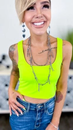 The ZigZag Stripe Yellow Crop Brami