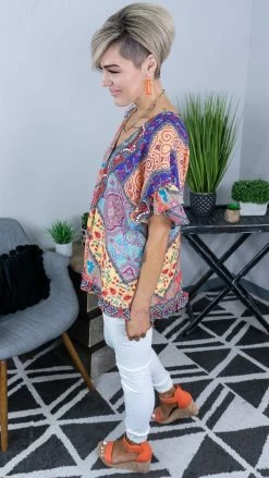 Umgee Yellow Hold Their Gaze Top TOPS & TUNICS