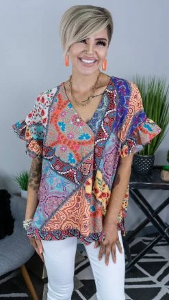 Umgee Yellow Hold Their Gaze Top TOPS & TUNICS