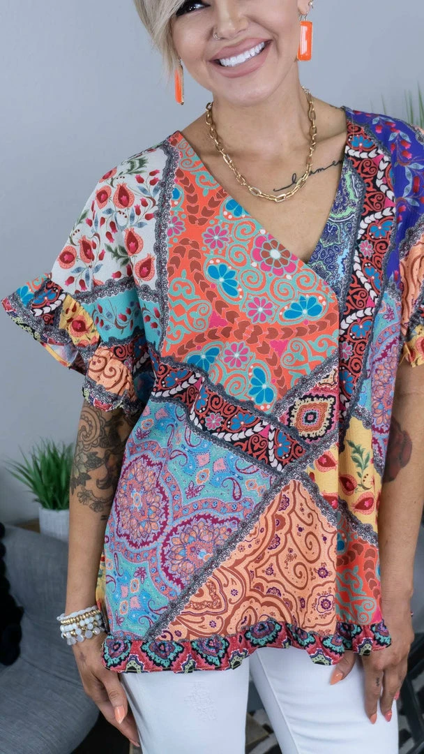 Umgee Yellow Hold Their Gaze Top TOPS & TUNICS