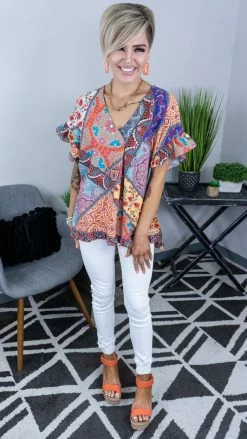 Umgee Yellow Hold Their Gaze Top TOPS & TUNICS