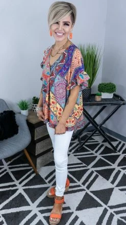 Umgee Yellow Hold Their Gaze Top TOPS & TUNICS