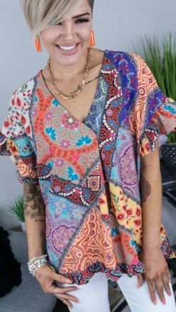 Umgee Yellow Hold Their Gaze Top TOPS & TUNICS