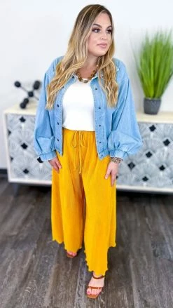 The ZigZag Stripe Yellow Lush Embrace Pants BOTTOMS