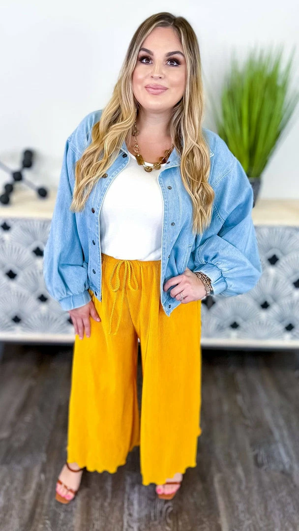 The ZigZag Stripe Yellow Lush Embrace Pants BOTTOMS