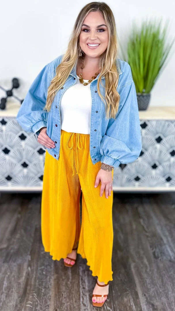 The ZigZag Stripe Yellow Lush Embrace Pants BOTTOMS