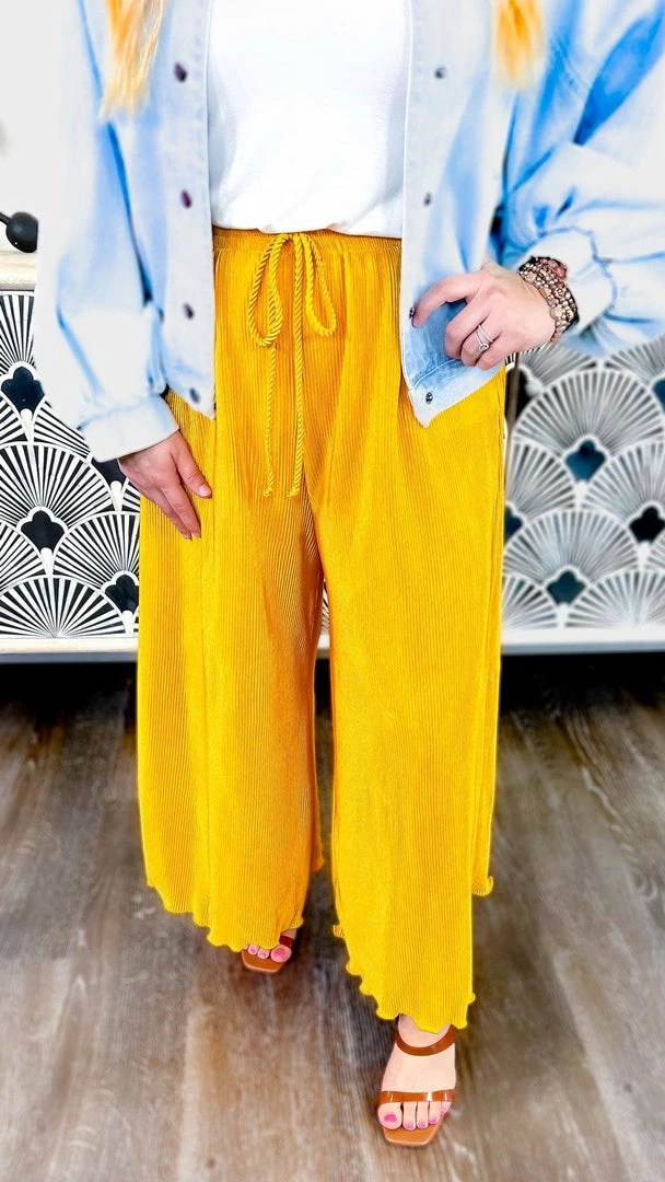 The ZigZag Stripe Yellow Lush Embrace Pants BOTTOMS