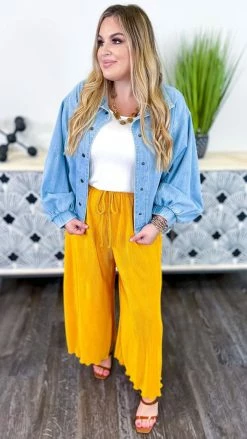 The ZigZag Stripe Yellow Lush Embrace Pants BOTTOMS