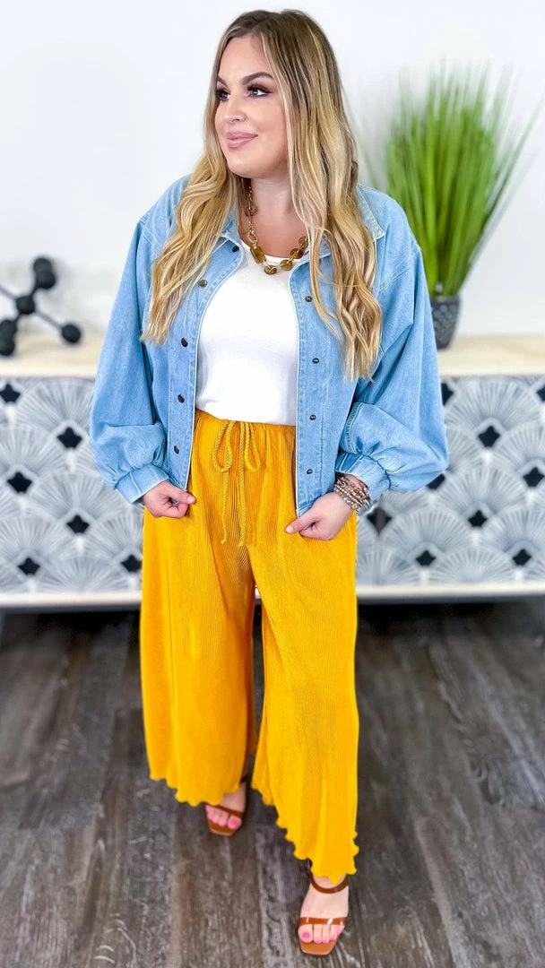 The ZigZag Stripe Yellow Lush Embrace Pants BOTTOMS