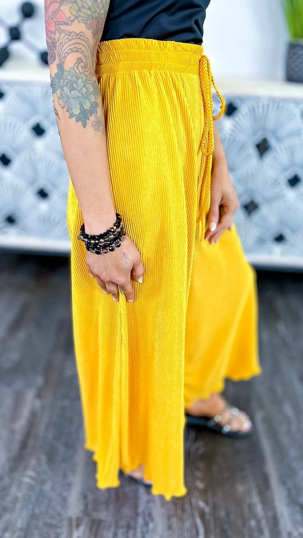 The ZigZag Stripe Yellow Lush Embrace Pants BOTTOMS