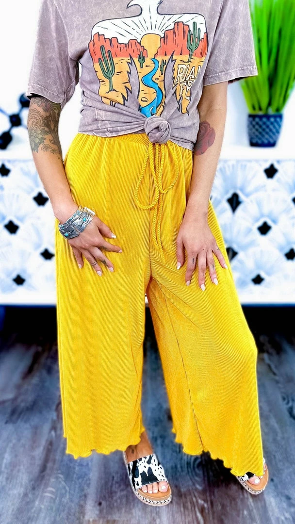 The ZigZag Stripe Yellow Lush Embrace Pants BOTTOMS