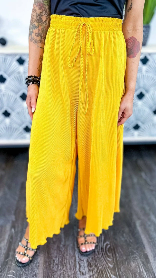 The ZigZag Stripe Yellow Lush Embrace Pants BOTTOMS