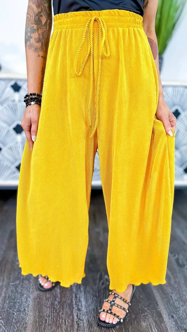 The ZigZag Stripe Yellow Lush Embrace Pants BOTTOMS