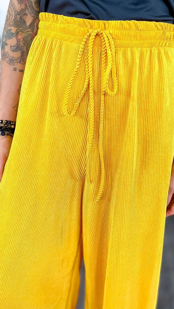 The ZigZag Stripe Yellow Lush Embrace Pants BOTTOMS