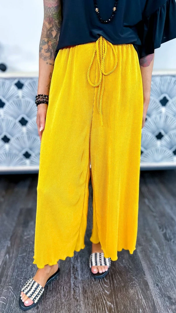 The ZigZag Stripe Yellow Lush Embrace Pants BOTTOMS