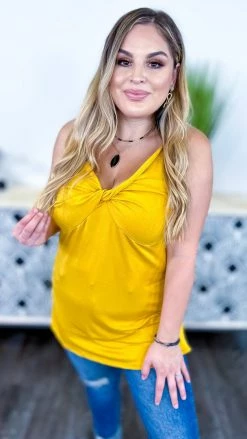 The ZigZag Stripe TOPS & TUNICS Yellow Play Along Tank [NO RETURNS]