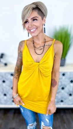 The ZigZag Stripe TOPS & TUNICS Yellow Play Along Tank [NO RETURNS]