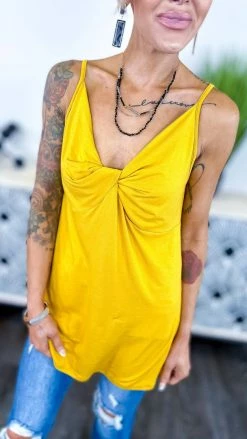 The ZigZag Stripe TOPS & TUNICS Yellow Play Along Tank [NO RETURNS]