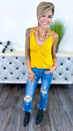 The ZigZag Stripe TOPS & TUNICS Yellow Play Along Tank [NO RETURNS]