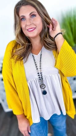 The ZigZag Stripe Yellow Pretty Epiphany Cardigan