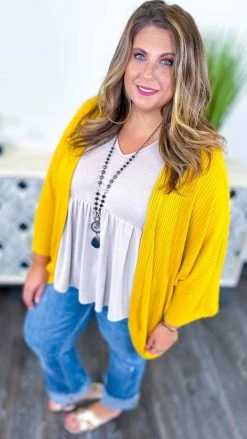 The ZigZag Stripe Yellow Pretty Epiphany Cardigan