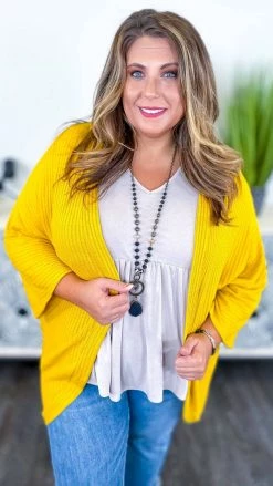 The ZigZag Stripe Yellow Pretty Epiphany Cardigan