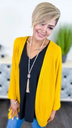 The ZigZag Stripe Yellow Pretty Epiphany Cardigan