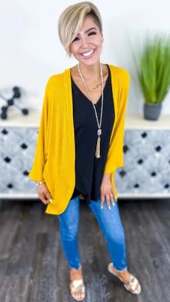 The ZigZag Stripe Yellow Pretty Epiphany Cardigan