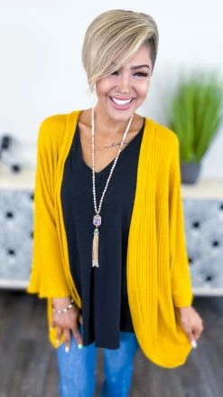 The ZigZag Stripe Yellow Pretty Epiphany Cardigan