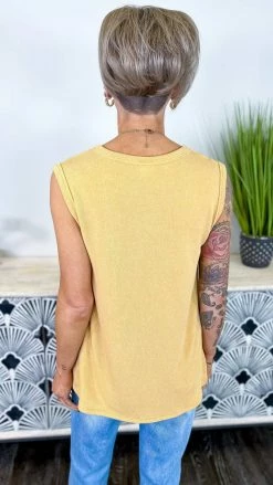 The ZigZag Stripe TOPS & TUNICS Yellow Right About You Tank [NO RETURNS]