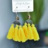 Southern Grace Yellow Sahara Tassel Earrings